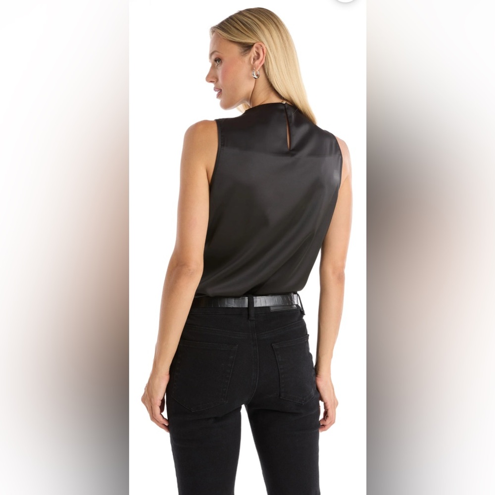 The Noli Shop Mara Silky Top in Black, Size XS - Picture 3 of 9
